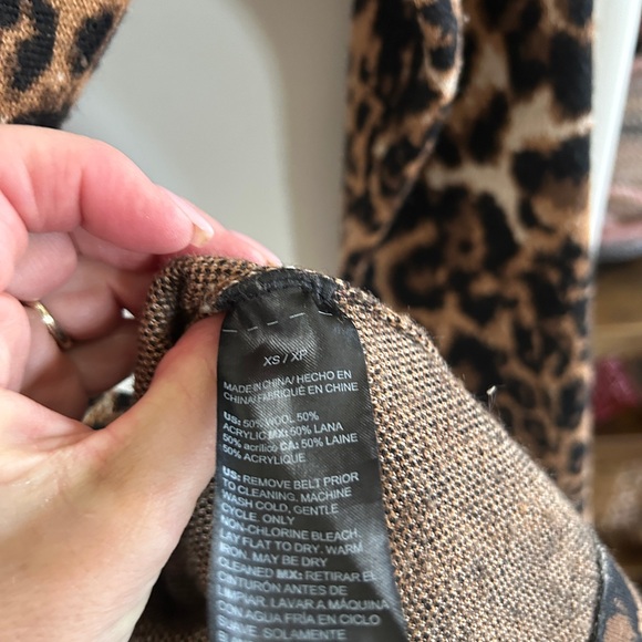 WHBM Leopard Long Sweater Coat - Picture 8 of 8